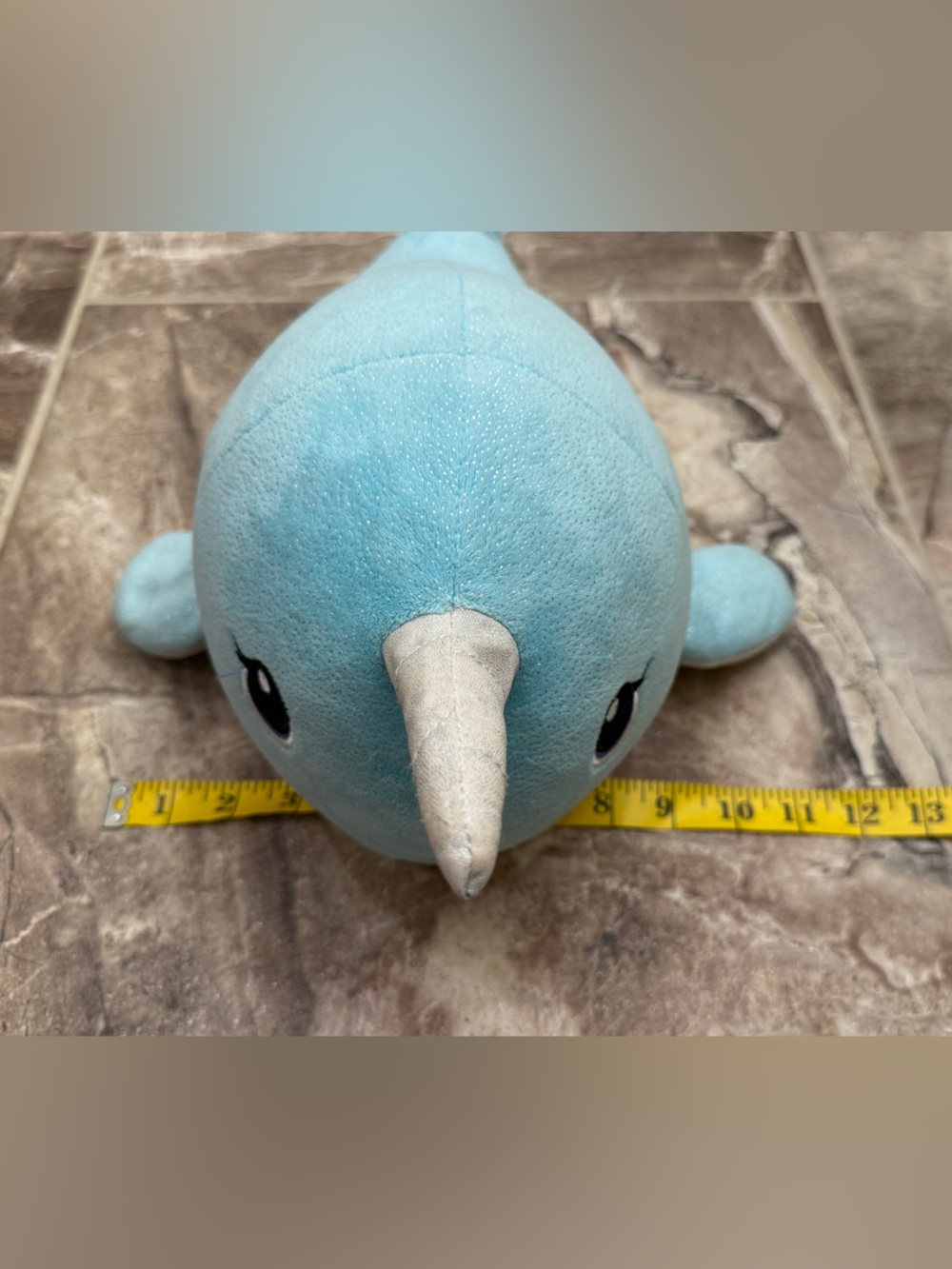 Build-A-Bear Narwhal Plush Blue Whale Stuffed Animal 16” Soft Toy Cute - Picture 12 of 13